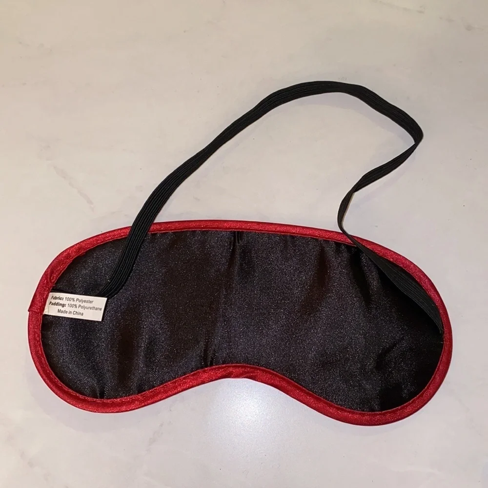 Nap Happy sleeping sunning napping eye mask red white black green polka dot mask